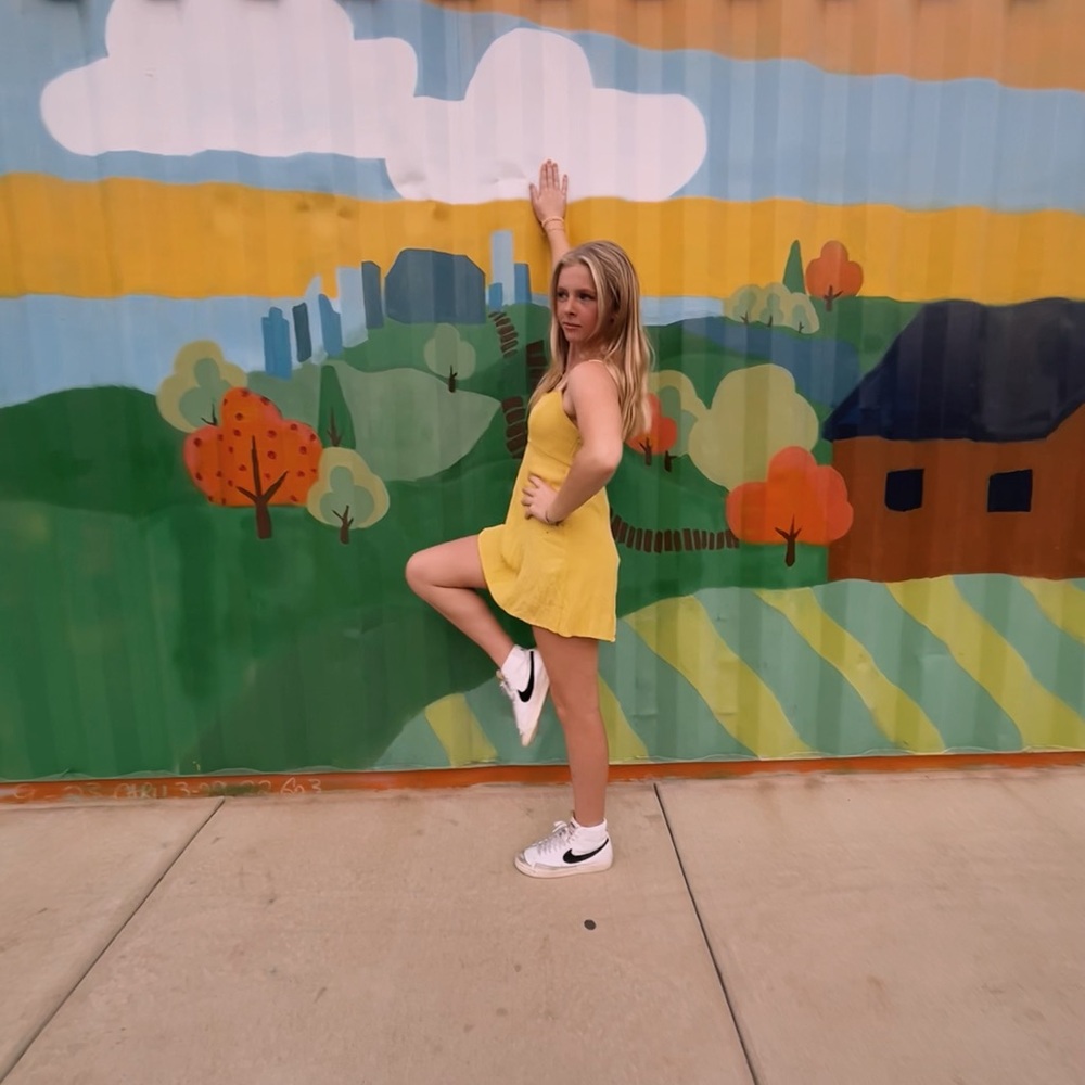Yellow Spaghetti Strap Mini Dress